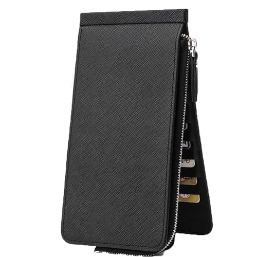 NMVAWIPT Lange Damen-Geldbörse Aus Leder Mit Reißverschluss, Handytasche, Kreditkartenetui Mit 26 Kartenfächern von NMVAWIPT