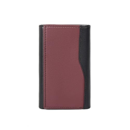 NMVAWIPT Schlüsseletui Aus Leder Eingebauter Brieftaschenclip Kartensteckplatz Multifunktionale Schlüsseltasche von NMVAWIPT