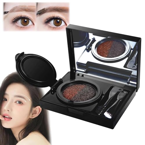 Gestempelte Augenbrauen und Eyeliner, Augenbrauen-Schablonen-Set für Damen, Augenbrauen-Mascara mit Pinsel, 2-in-1 wasserfestes Augenbrauenpuder und Eyeliner von NMZXSTKN