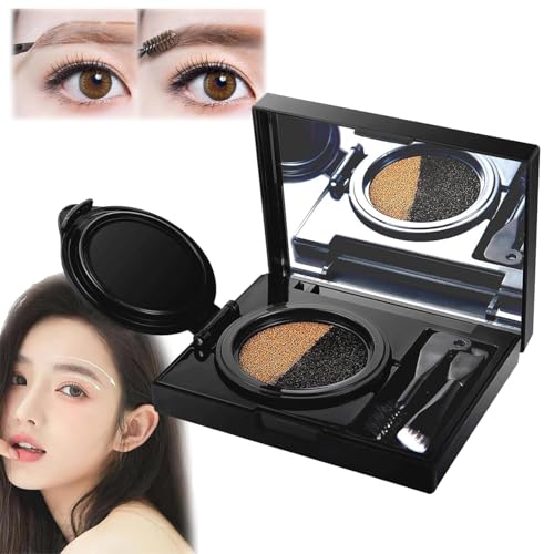 Gestempelte Augenbrauen und Eyeliner, Augenbrauen-Schablonen-Set für Damen, Augenbrauen-Mascara mit Pinsel, 2-in-1 wasserfestes Augenbrauenpuder und Eyeliner von NMZXSTKN