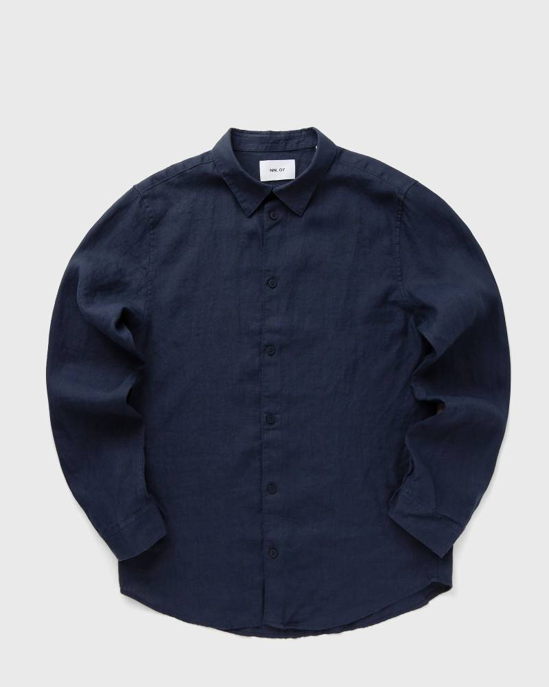 NN.07 ENZO SHIRT 5708 men Longsleeves blue in Größe:L von NN.07