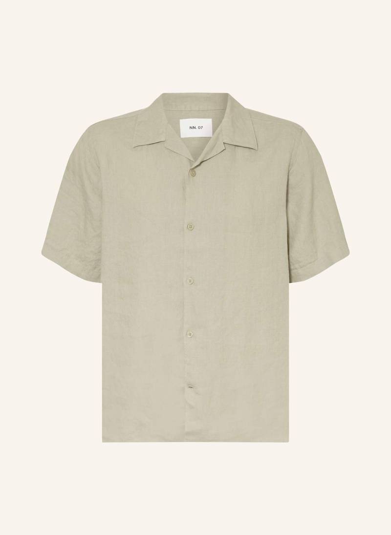 Nn.07 Resorthemd Julio Relaxed Fit Aus Leinen gruen von NN.07