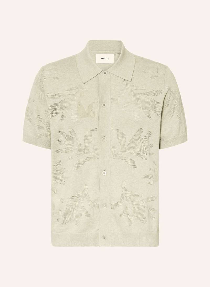 Nn.07 Strickhemd Thor Regular Fit gruen von NN.07