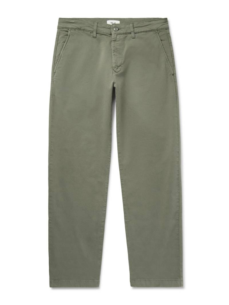 NN07 - Aden 1923 Straight-Leg Organic Cotton-Blend Twill Chinos - Men - Green - 31W 32L von NN07