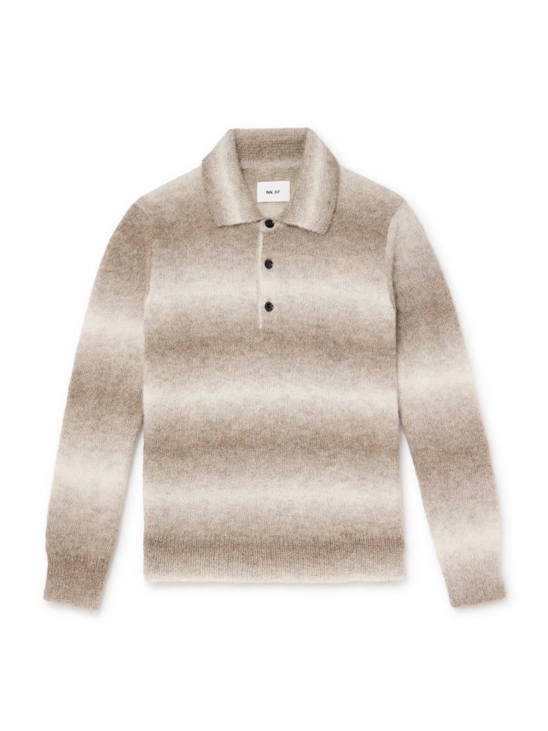 NN07 - Alfie 6656 Alpaca-Blend Polo Sweater - Men - Neutrals - XXL von NN07