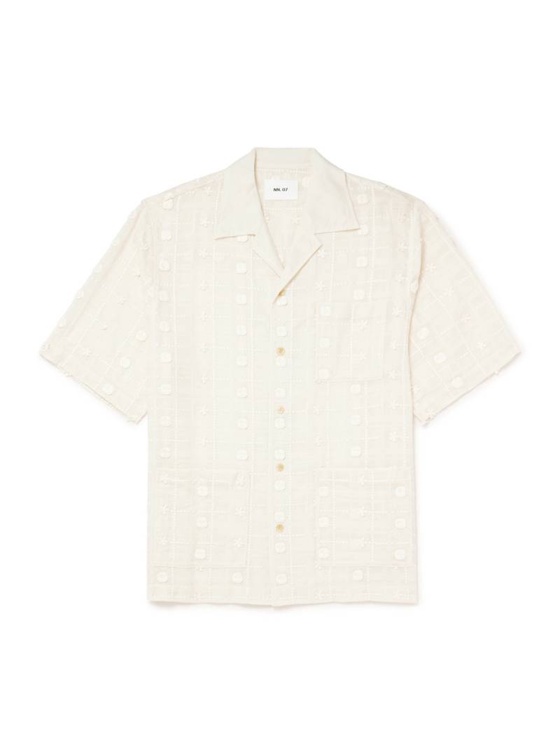 NN07 - Ben 5026 Camp-Collar Embroidered Lyocell Shirt - Men - Neutrals - XL von NN07