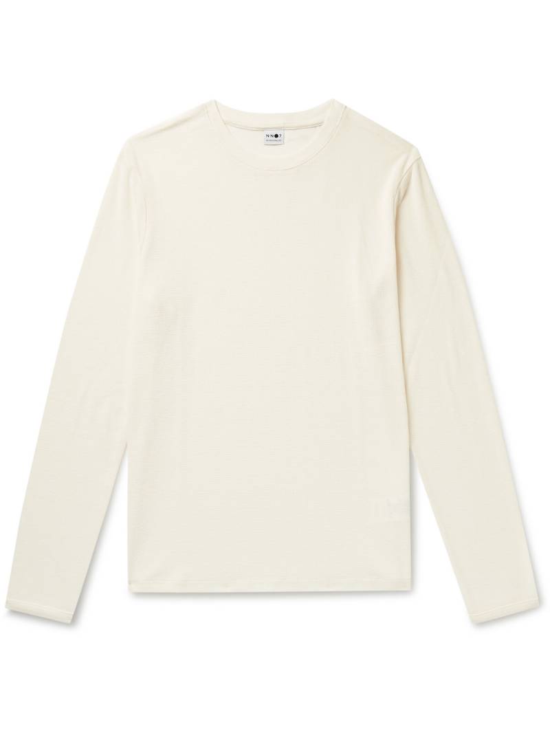 NN07 - Clive Waffle-Knit Cotton and Modal-Blend T-Shirt - Men - Neutrals - XXL NN07 - Clive Waffle-Knit Cotton and Modal-Blend T-Shirt - Men - Neutrals - XXL von NN07