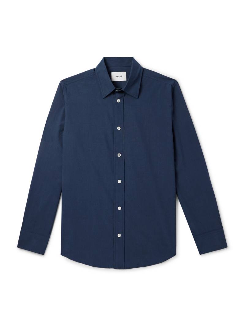 NN07 - Colby 5329 Lyocell and Cotton-Blend Poplin Shirt - Men - Blue - XXL von NN07