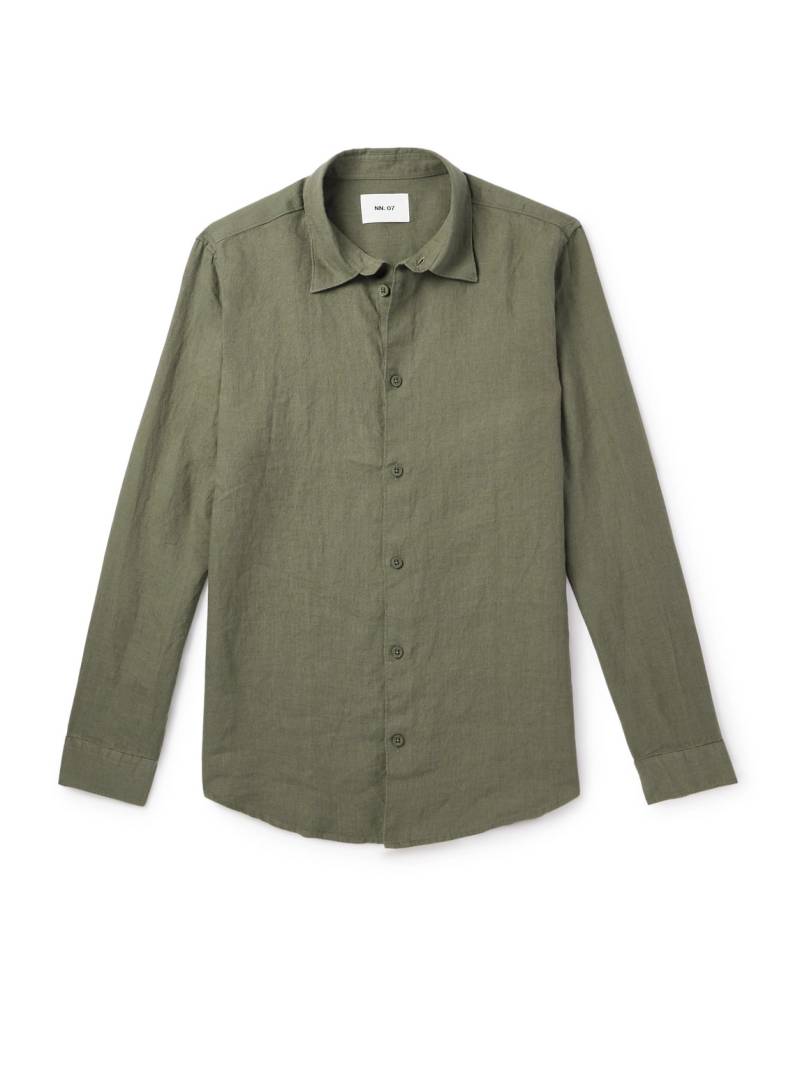 NN07 - Enzo 5708 Linen Shirt - Men - Green - XL von NN07
