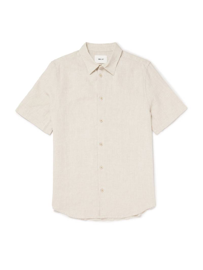 NN07 - Enzo 5708 Linen Shirt - Men - Neutrals - XXL von NN07
