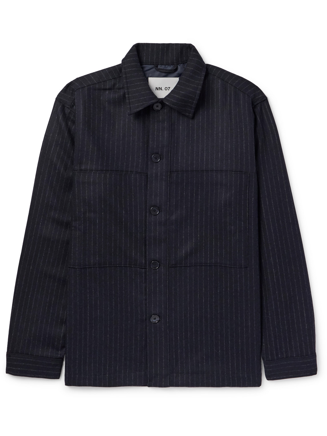 NN07 - Isak 1630 Recycled Wool-Blend Overshirt - Men - Blue - XXL NN07 - Isak 1630 Recycled Wool-Blend Overshirt - Men - Blue - XXL von NN07