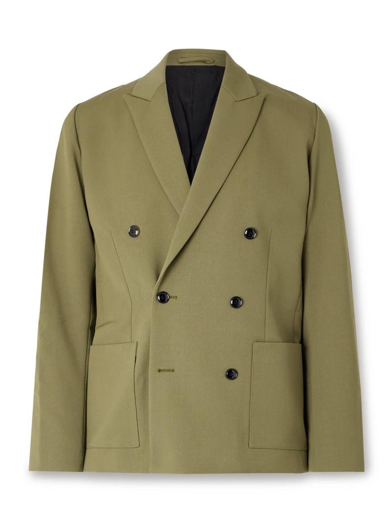NN07 - Jordin 10002 Double-Breasted Wool-Blend Twill Blazer - Men - Green - XL von NN07