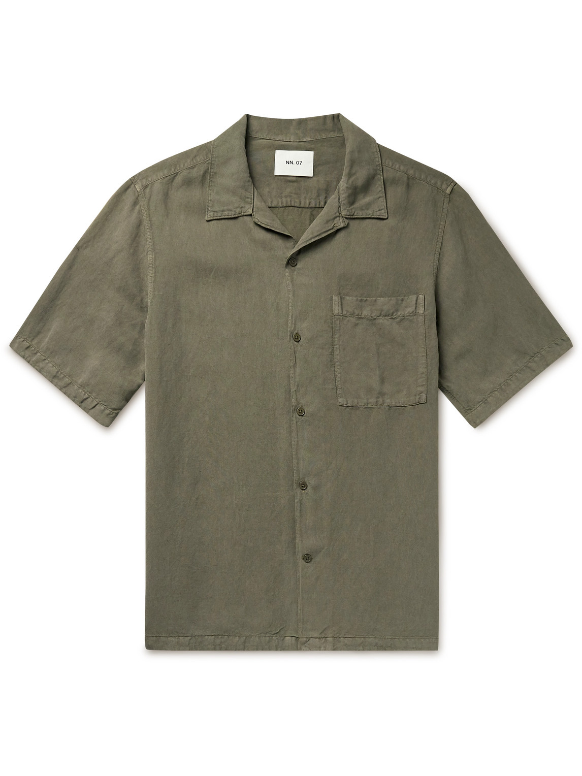 NN07 - Julio 5028 Convertible-Collar Linen and TENCEL™ Lyocell-Blend Shirt - Men - Green - XL von NN07
