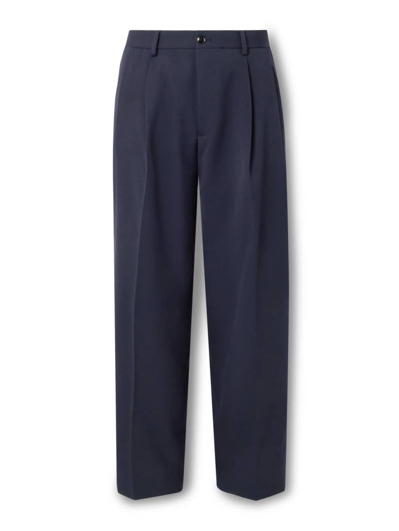 NN07 - Justin 10002 Straight-Leg Pleated Wool-Blend Twill Suit Trousers - Men - Blue - 30W 32L von NN07