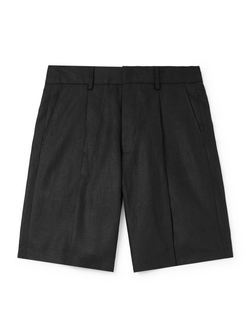 NN07 - Kay 1454 Straight-Leg Pleated Linen Shorts - Men - Black - UK/US 38 von NN07