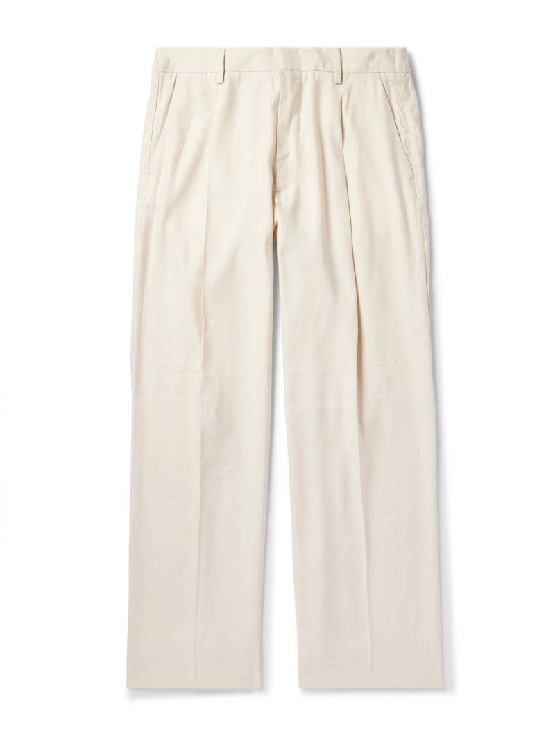 NN07 - Kay 1808 Straight-Leg LENZING™ ECOVERO™ and Linen-Blend Trousers - Men - Neutrals - 34W 32L von NN07