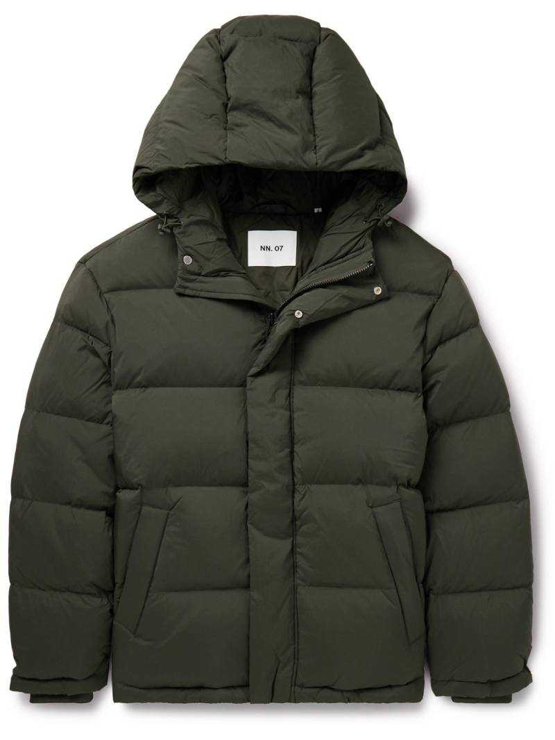 NN07 - Matthew 8245 Quilted Padded Recycled-Shell Hooded Down Jacket - Men - Green - XXL von NN07