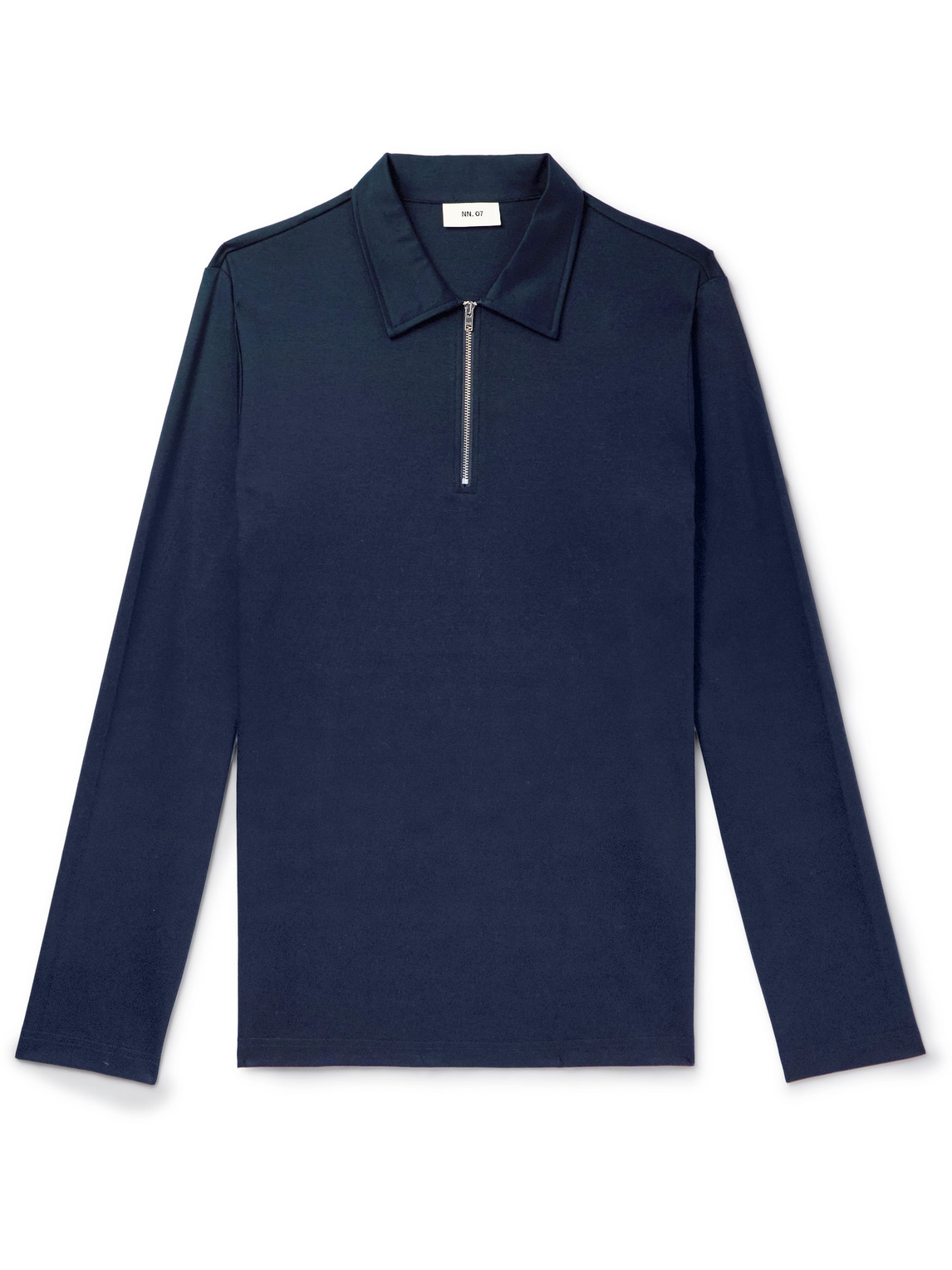 NN07 - Ross 3525 Organic Cotton-Jersey Half-Zip Polo Shirt - Men - Blue - M NN07 - Ross 3525 Organic Cotton-Jersey Half-Zip Polo Shirt - Men - Blue - M von NN07