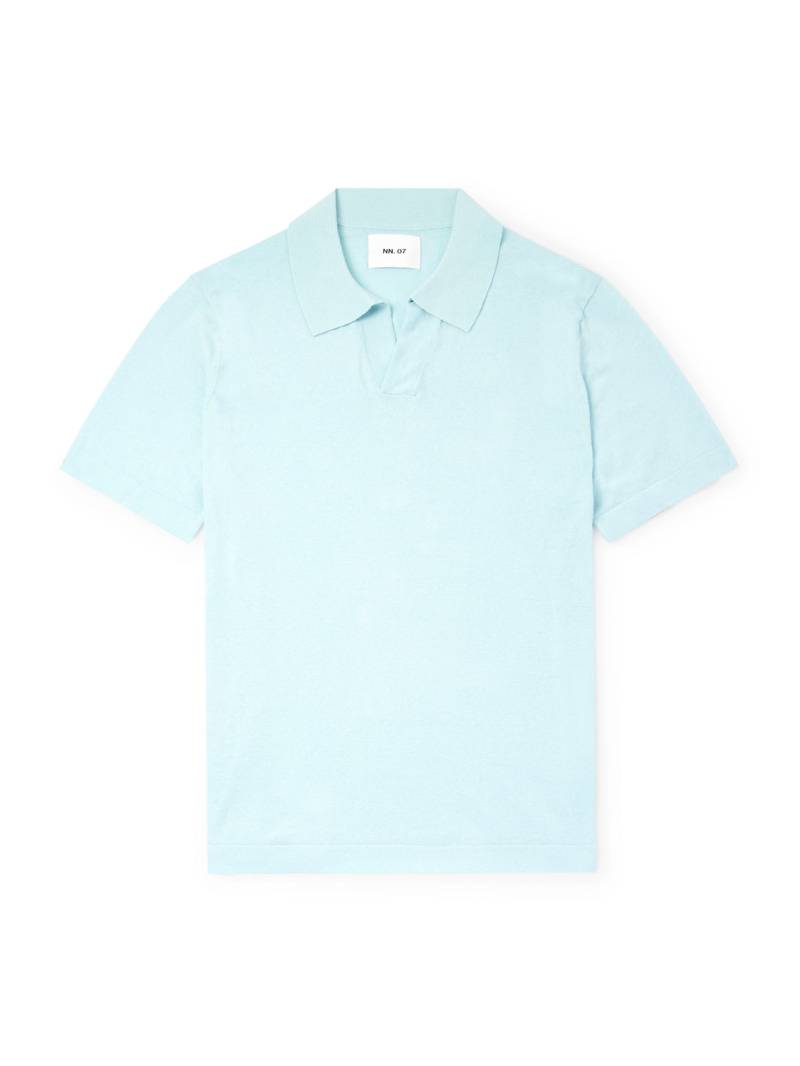NN07 - Ryan 6311 Cotton and Linen-Blend Polo Shirt - Men - Blue - XXL von NN07