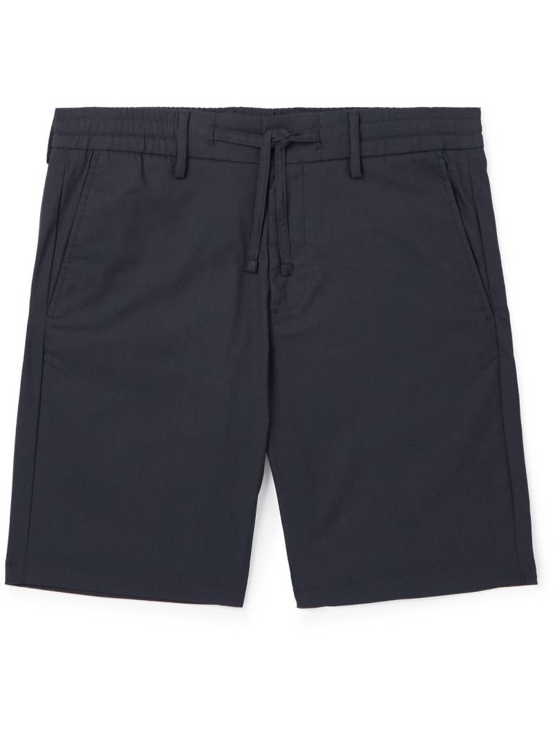 NN07 - Seb 1680 Straight-Leg Organic Cotton-Blend Twill Drawstring Shorts - Men - Blue - UK/US 28 von NN07