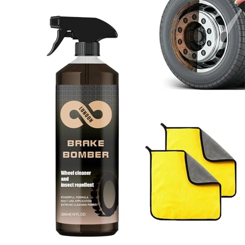 Brake Bomber Wheel Cleaner, Powerful Non-Acid Truck & Car Wheel Cleaner Spray, Professional Heavy Duty Wheel Cleaner, Safe on Alloy, Chrome, and Painted Wheels (1pcs) von NNBWLMAEE