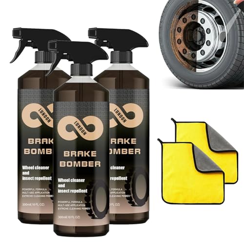 Brake Bomber Wheel Cleaner, Powerful Non-Acid Truck & Car Wheel Cleaner Spray, Professional Heavy Duty Wheel Cleaner, Safe on Alloy, Chrome, and Painted Wheels (3pcs) von NNBWLMAEE