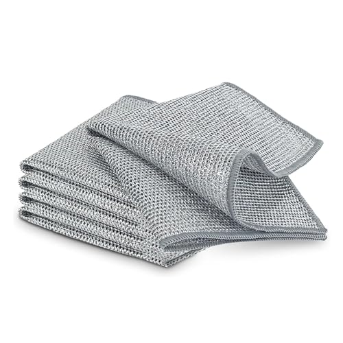 Hevito Multipurpose Wire Miracle Cleaning Cloths, Hevito Clean Cloth, Multipurpose Wire Miracle Cleaning Cloths Non Scratching, Wet and Dry, for Kitchen (15pcs) von NNBWLMAEE