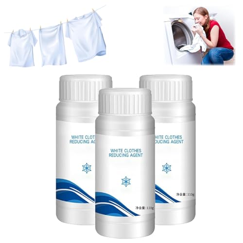 Household White Clothing Reducing Agent, Bleaching Laundry Powder, White Laundry Whitener, Clothes Oil Stain Remover (3pcs) von NNBWLMAEE