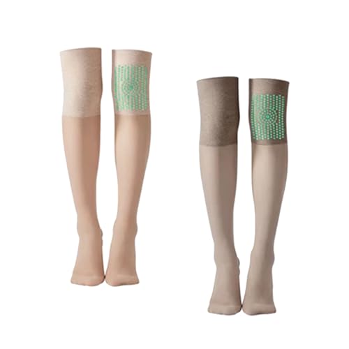 Ionic Correction Lymphatic Detoxification Long Tube Silk Stockings, Mugwort Acupressure Shaping Stretch Knee Sock (2pcs-A) von NNBWLMAEE