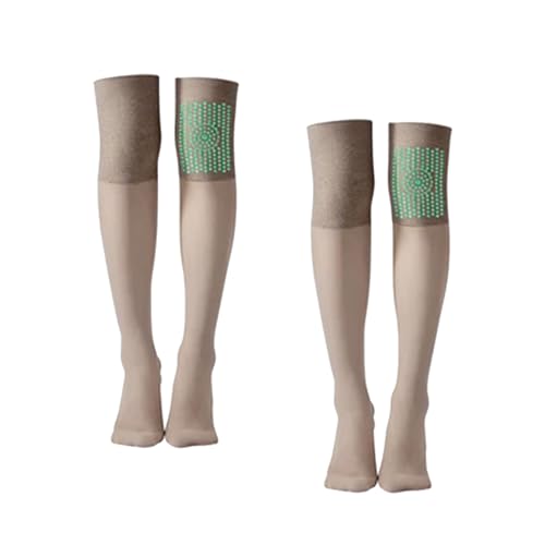 Ionic Correction Lymphatic Detoxification Long Tube Silk Stockings, Mugwort Acupressure Shaping Stretch Knee Sock (2pcs-E) von NNBWLMAEE