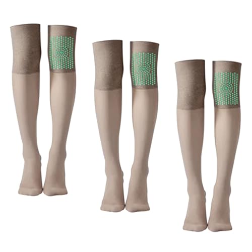 Ionic Correction Lymphatic Detoxification Long Tube Silk Stockings, Mugwort Acupressure Shaping Stretch Knee Sock (3pcs-D) von NNBWLMAEE