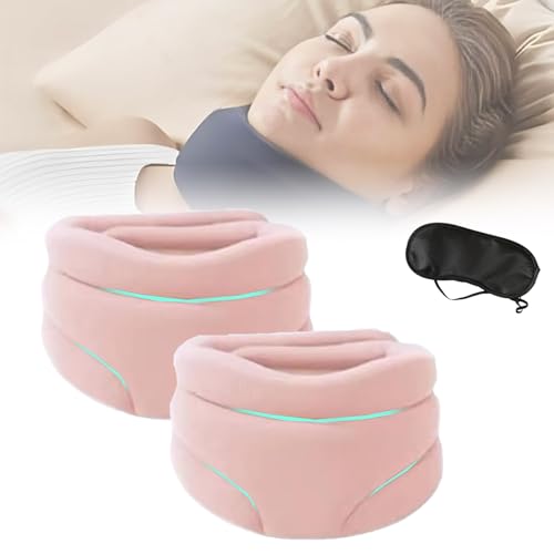 NNBWLMAEE Cervicorrect Neck Brace, Cervicorrect Neck Brace by Healthy Lab Co, Cervical Neck Brace for Snoring, Soft Neck Brace for Neck Pain and Support, Can Be Used During Sleep (2*Pink) von NNBWLMAEE