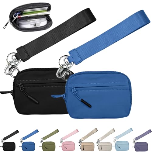 NNBWLMAEE Commonlyto Wallet, The Wallet 2nd Gen, Wristlet Waterproof Nylon Wallets for Women Daily & Shopping, Zippered Card Case with Id Window (2PC-1) von NNBWLMAEE