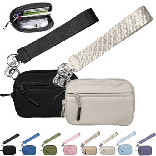 NNBWLMAEE Commonlyto Wallet, The Wallet 2nd Gen, Wristlet Waterproof Nylon Wallets for Women Daily & Shopping, Zippered Card Case with Id Window (2PC-2) von NNBWLMAEE
