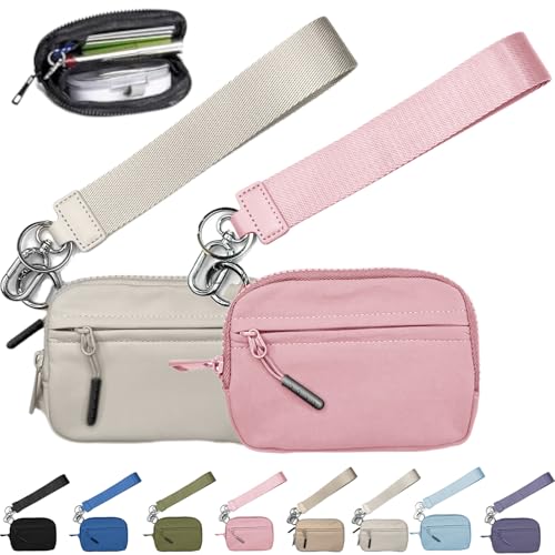NNBWLMAEE Commonlyto Wallet, The Wallet 2nd Gen, Wristlet Waterproof Nylon Wallets for Women Daily & Shopping, Zippered Card Case with Id Window (2PC-3) von NNBWLMAEE