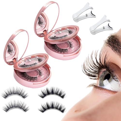 NNBWLMAEE Dalarey Magnetic Lashes, Dalarey Magnetic Eyelash Set, Dalarey Magnetic Eyelashes, Reusable Double Magnetic Eyelashes Without Eyeliner, Magnetic Lashes, No Glue (Natrual+Fuller) von NNBWLMAEE