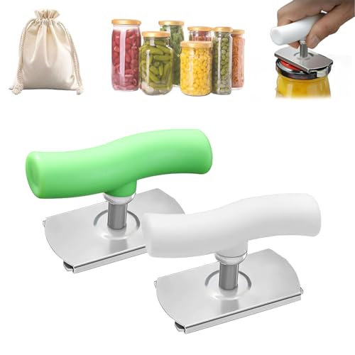 NNBWLMAEE Effortless Arthritis Jar Opener, for Weak Hands Adjustable Jar Opener, Powerful Lid and Quick Opening for Cooking & Everyday Use (White & Green) von NNBWLMAEE