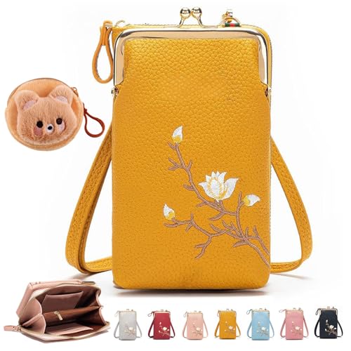 NNBWLMAEE Forever Savour Women Sling Cross, with Mobile Cell Phone Holder, Forever Savour Mobile Phone Bag, Women Sling Cross-Body Wallet for Travel, Cell Phone Handbags with Card Slots (C) von NNBWLMAEE