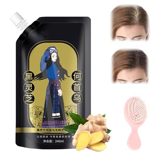 NNBWLMAEE Ginger Plant Extract Anti-Hair Loss Hair Shampoo, Polygonum Multiflorum Oil Control Anti-Dandruff Shampoo, Anti-Hair Loss Hair Shampoo for Women & Men, Oil Control Anti-Dandruff (1pcs) von NNBWLMAEE