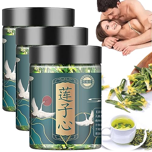 NNBWLMAEE Lotus Seed Core Tea for Men, Premium Lotus Seed Core Tea, Lian Zi Xin Tea, Dried Lotus Plumule Lotus Embryo Tea 60g (3pcs) von NNBWLMAEE