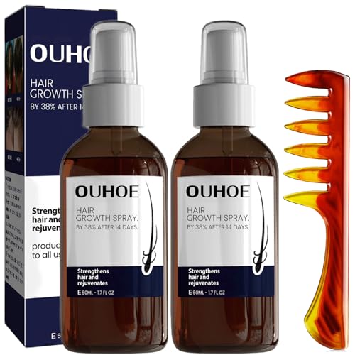 NNBWLMAEE Ouhoe Hair Growth Spray, Ouhoe Hair Growth Oil, Ouhoe Stronger And Hair Thickening Spray, Hair Regrowth Treatments For Women & Men, Hair Enhance Serum (2PCS) von NNBWLMAEE