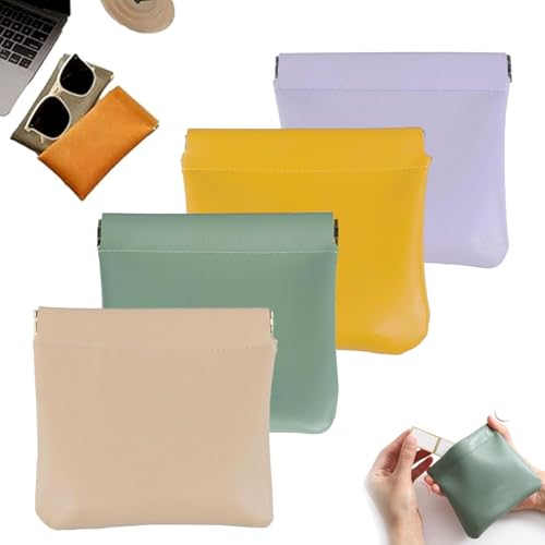 Pouchic - Personalized Snap Closure Leather Organizer Pouch, Onavee Organizer Pouch, Pouchic Snap Closure Pouches, Onavee Purse Pouches for Women (4pcs-a) von NNBWLMAEE