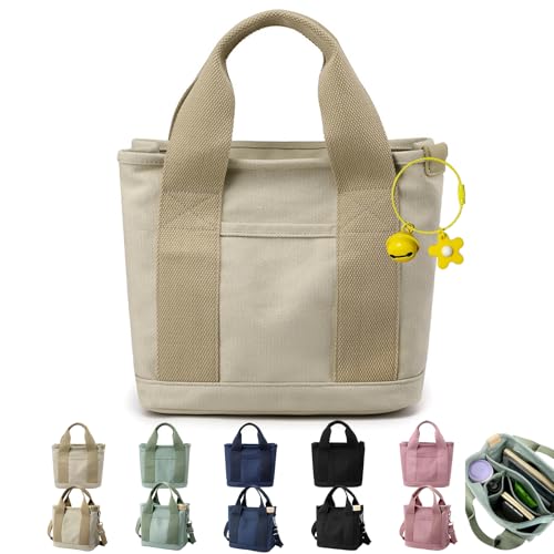 Tinkertechus Bag, Tinkertechus Crossbody Bag, Large Capacity Multi-Pocket Handbag, Small Tote Bags with Zippe (Khaki-A) von NNBWLMAEE