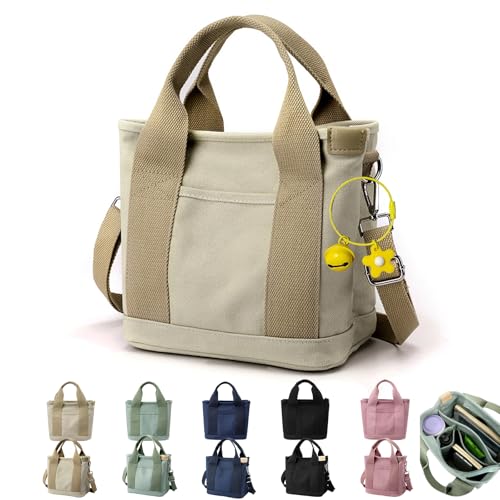 Tinkertechus Bag, Tinkertechus Crossbody Bag, Large Capacity Multi-Pocket Handbag, Small Tote Bags with Zippe (Khaki-B) von NNBWLMAEE