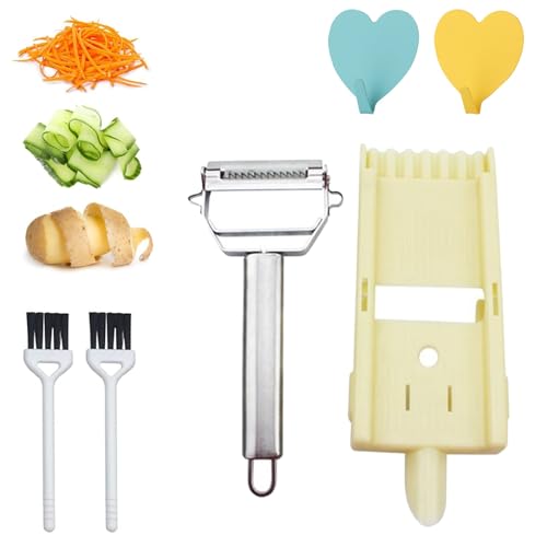 Zestio Peeler, Zestio Tool, Multi Potato Peeler, Multi Pelador De Frutas Y Verduras, Julienne Strips, with Grating Plate, for Carrot Potato Melon Gadget Vegetable Fruit (B) von NNBWLMAEE