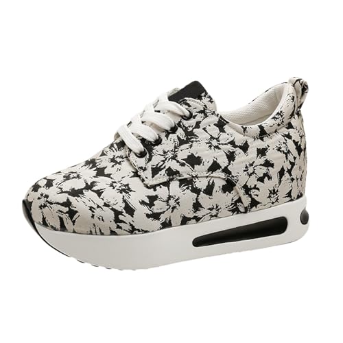 Atmungsaktive Sneaker aus Merino Wool 3D Stretch, Leichte Damen Freizeit Schuhe mit Wechsel-Fußbett Sneaker Sandalen Damen mit Fussbett Schuhe Weite m Damen von NNGOTD