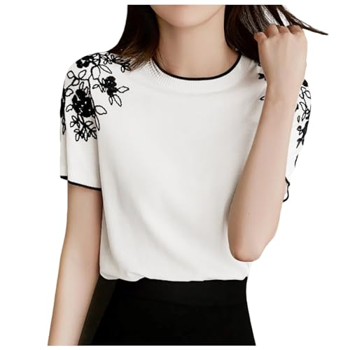Damen Basic t-Shirts 20er Jahre Damen Bluse Glitzer Oberteile Damen Party Langarm Tunika große größen Damen 56 Schlafanzug Oberteil Damen Langarm Crop top Langarm Damen Sport Weste Damen Langlauf von NNGOTD