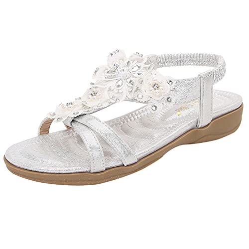 Damen Sandalen Plateau Leder Sommer Orthopädische Sandalen Bequeme Peep Toe Sandaletten Platform Wedges Sneaker socken Damen 35-38 weiß Sandalen Damen Sommer Keilabsatz Arbeitsschuhe Damen leicht von NNGOTD