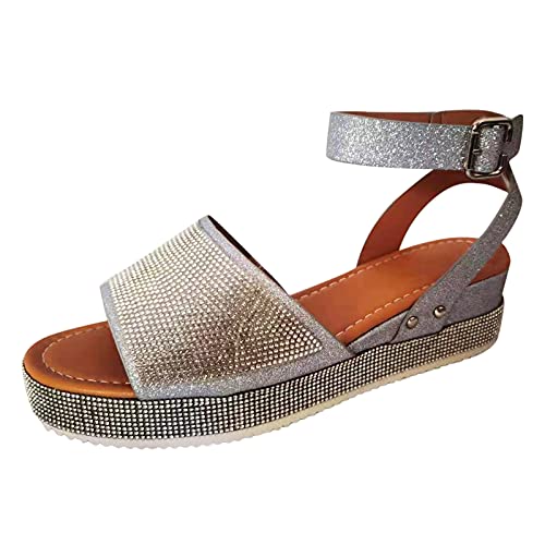 Flip Flops Damen Stoff Weich Yoga Matte Sandalen Leicht Badelatschen Bequeme Anpassungsfähige Sommer Strand Zehentrenner Damen Sneaker elegant Sandalen Damen Plateau barfußschuhe Damen Sommer von NNGOTD