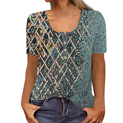 Longbluse Damen Shirt V-Ausschnitt Blusenshirt Ruffles Kurzarm Bluse Tunika Übergröße Elegant Oberteile Locker Lässig Tops Tshirts Damenblusen Kurzarm Elegant Sporttop Sommer Kleidung für Damen von NNGOTD